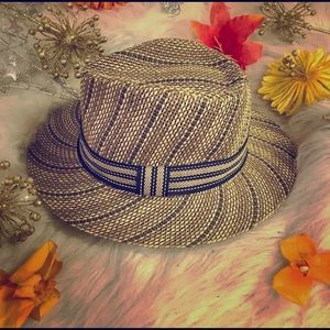 Stylish Tan and Black Fedora Hat